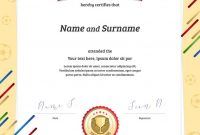 Portrait Certificate Template In Football Sport Vector Image for Athletic Certificate Template