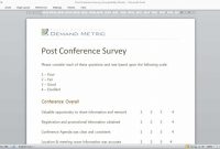 Post Conference Survey Template  Youtube with regard to Event Survey Template Word