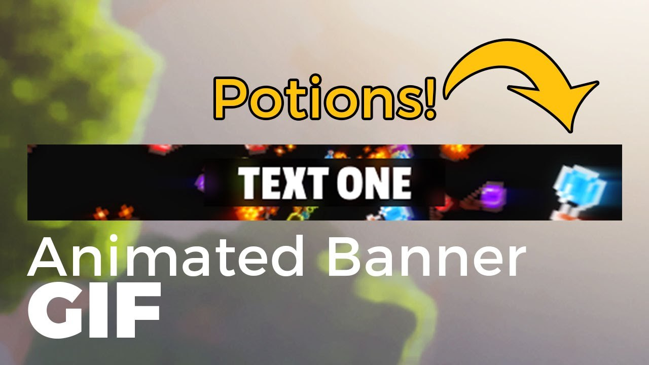 Potion Fountain  Animated Minecraft Server Banner Template throughout Minecraft Server Banner Template