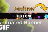 Potion Fountain  Animated Minecraft Server Banner Template  Youtube with Animated Banner Template