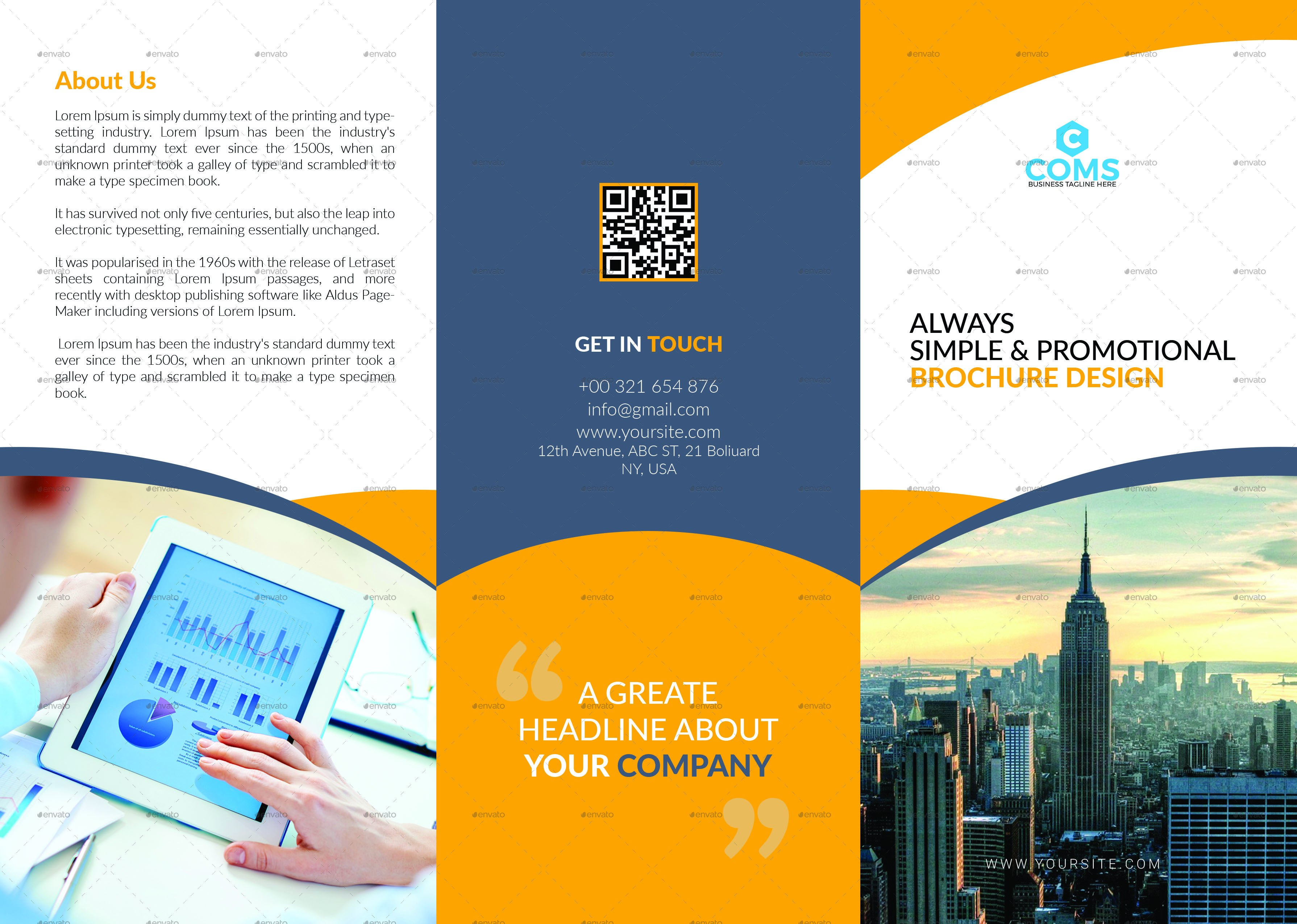 Premium  Free Business Brochure Templates Psd To Download within Single Page Brochure Templates Psd