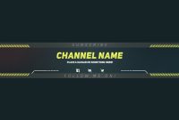 Premium Youtube Banner Template  Photoshop Template  Official Motions throughout Banner Template For Photoshop