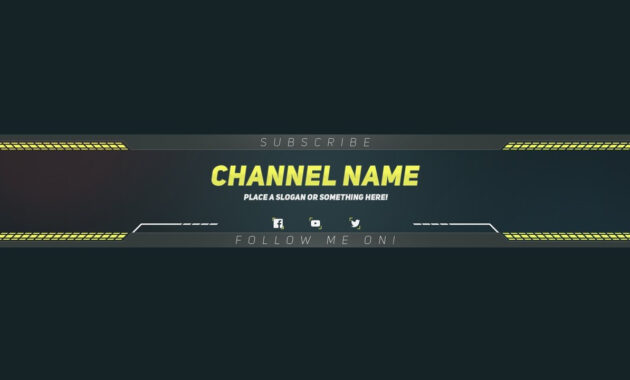 Premium Youtube Banner Template  Photoshop Template  Official Motions with regard to Youtube Banners Template