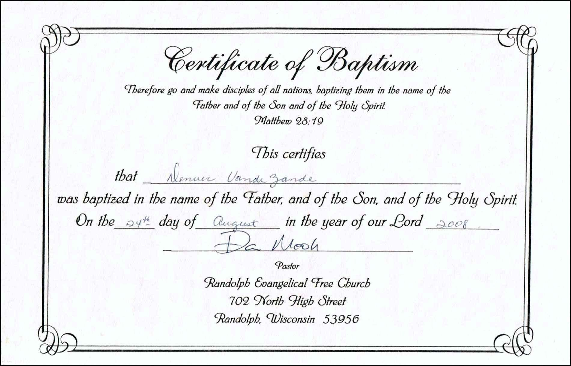 Presbyterian Baptism Certificate Template Of Forte Euforic Co intended for Christian Certificate Template