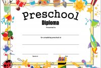 Preschool Diploma Certificate  How To Make A Preschool Diploma with Preschool Graduation Certificate Template Free