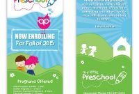 Preschool Poster Template Design  Playschool  School Brochure inside Daycare Brochure Template
