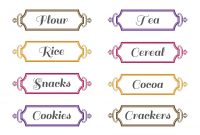 Pretty Kitchen Or Pantry Labels  Kittybabylove intended for Pantry Labels Template