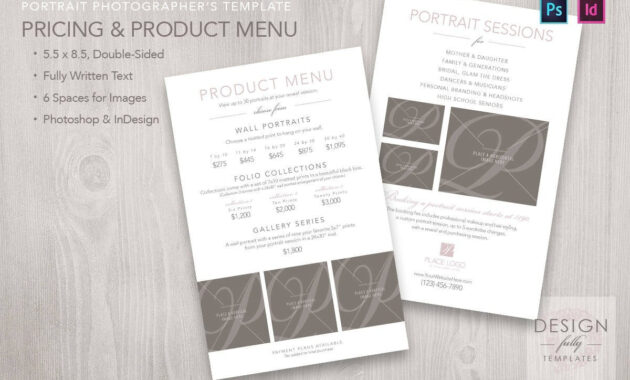 Price And Product Menu  Template For Id  Psd Cs  Cc in Product Menu Template
