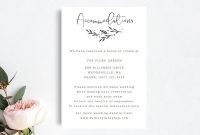 Printable Accommodation Card Templates Rustic Wedding  Etsy with regard to Wedding Hotel Information Card Template