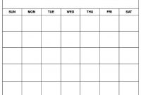 Printable Blank Calendar Templates with Full Page Blank Calendar Template