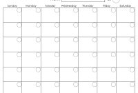 Printable Blank Monthly Calendar  Calendar Template Printable intended for Blank Activity Calendar Template