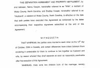 Printable Free Separation Agreement Property Settlement Templates At intended for Property Settlement Agreement Sample