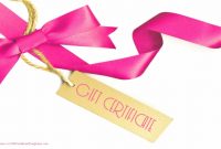 Printable Gift Certificate Templates in Pink Gift Certificate Template