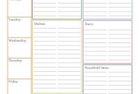 Printable Grocery List Templates Template Ideas Outstanding throughout Blank Checklist Template Pdf