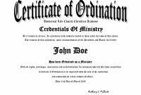 Printable Minister License Certificate Template Clean  Best Of within Certificate Of License Template