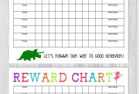 Printable Reward Charts For Kids Pdf Excel  Word intended for Blank Reward Chart Template