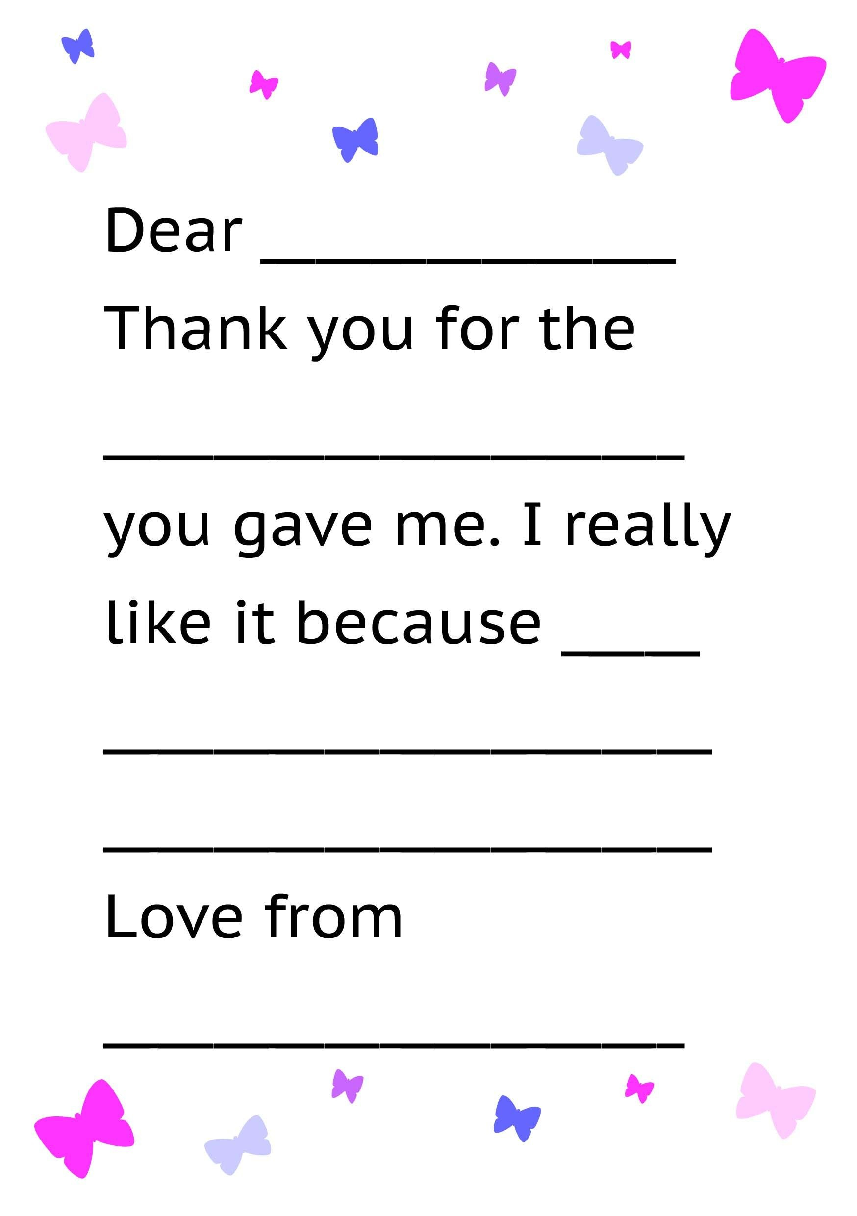 Printable Thank You Card Template For Kids  Kids Thank Yous  Thank with Thank You Note Card Template