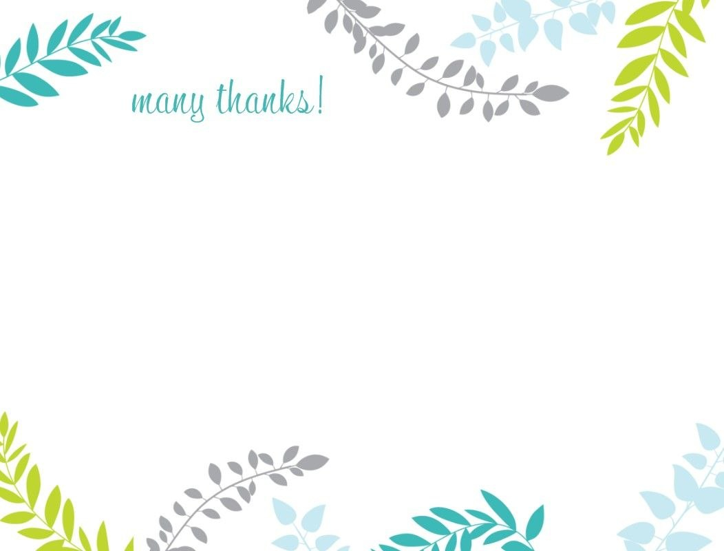 Printable Thank You Card Template  Harmonia Gift  Teacher's Day in Thank You Note Cards Template