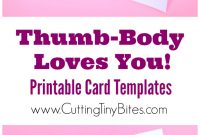 Printable Valentine Card Template Thumbbody Loves You   Holiday for Valentine Card Template For Kids