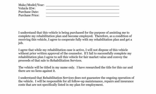 Printable Vehicle Purchase Agreement Templates ᐅ Template Lab in Car Purchase Agreement Template