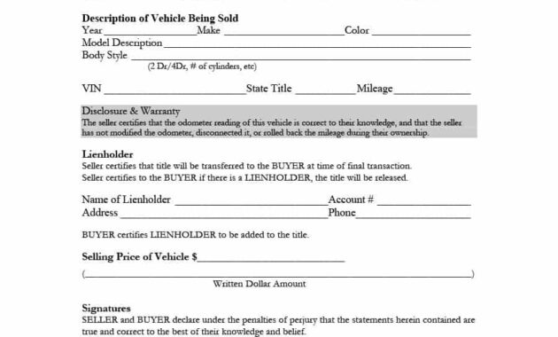 Printable Vehicle Purchase Agreement Templates ᐅ Template Lab intended for Car Purchase Agreement Template