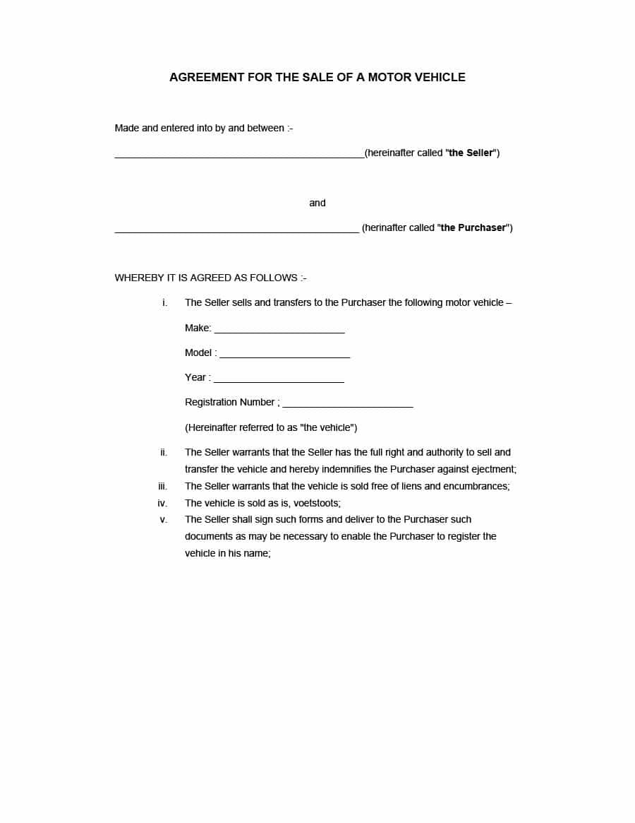 Printable Vehicle Purchase Agreement Templates ᐅ Template Lab with Car Purchase Agreement Template