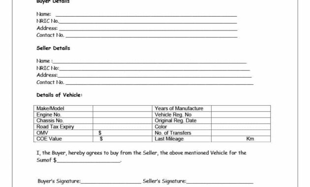 Printable Vehicle Purchase Agreement Templates ᐅ Template Lab within Car Purchase Agreement Template