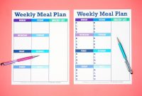 Printable Weekly Meal Planner Template  Happiness Is Homemade in Menu Schedule Template