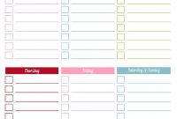 Printableblankweeklychecklisttemplate  Household Printables with Blank Cleaning Schedule Template