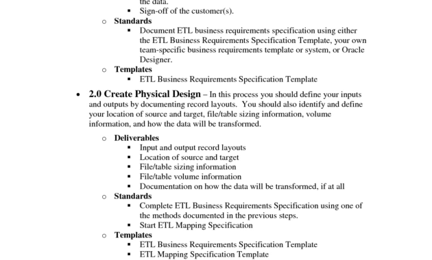 Process Document Template  Et  Business Requirements List for Business Requirements Document Template Pdf