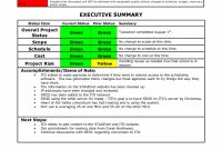 Project Management Status Report Template Excel Best Solutions Of pertaining to Monthly Status Report Template Project Management