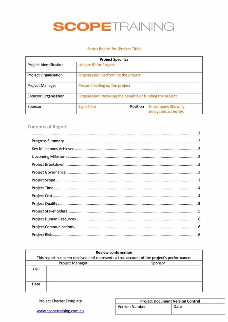 Project Status Report Templates Word Excel Ppt ᐅ Template Lab throughout Simple Project Report Template