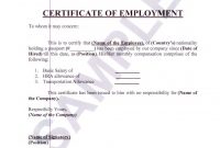 Proof Of Employment And Salary Letter Template Examples  Letter for Template Of Certificate Of Employment