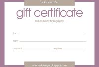 Purplegiftcertificatetemplate throughout Photoshoot Gift Certificate Template