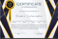 Qualification Certificate Appreciation Design Elegant Luxury Modern in High Resolution Certificate Template