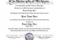 Quality Fake Diploma Samples intended for College Graduation Certificate Template