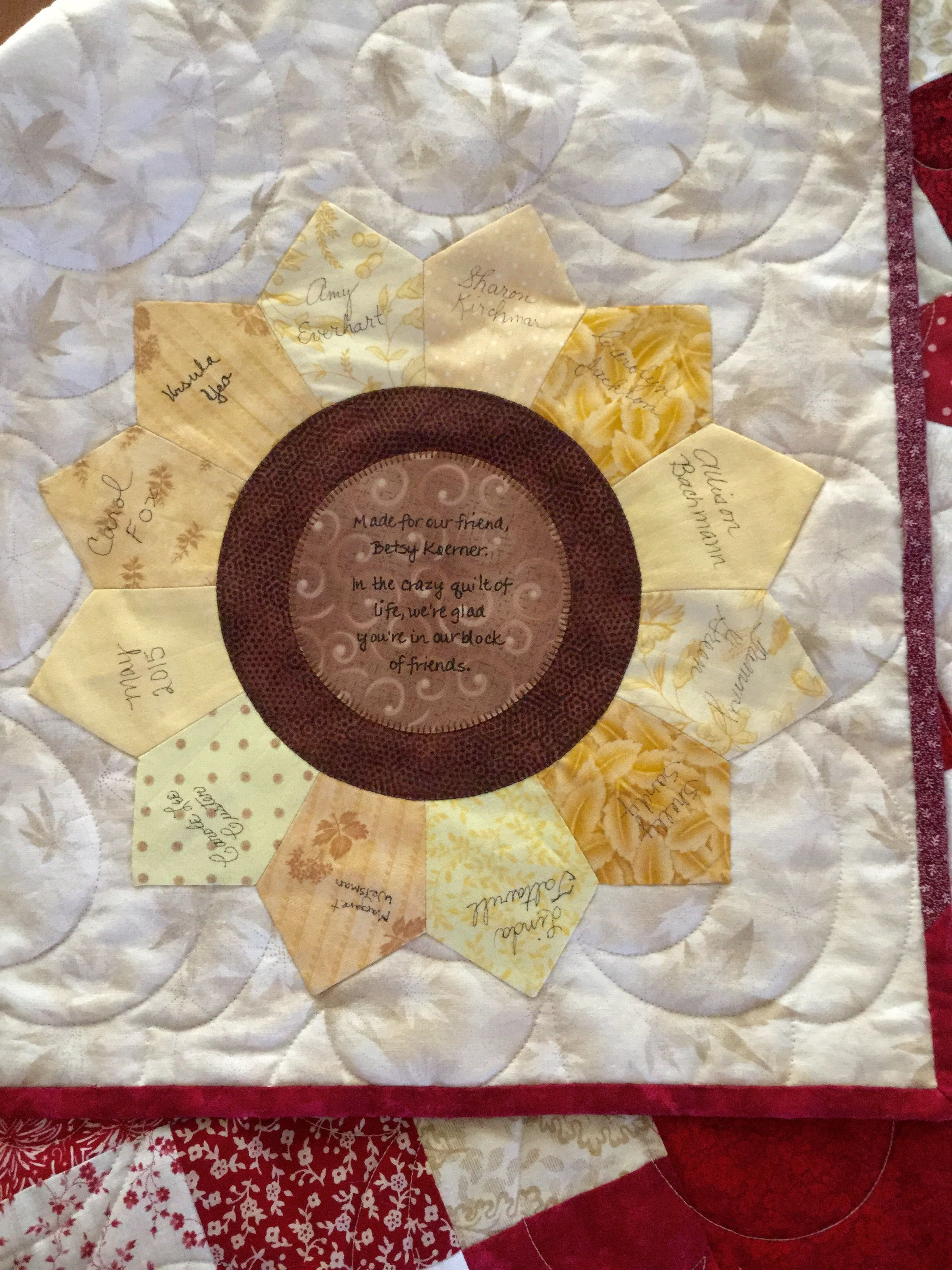 Quilt Label Made Using Lori Holt's Tumbler And Circle Templates pertaining to Quilt Label Template