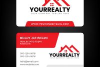 Real Estate Business Card And Logo Template Vector Image throughout Real Estate Business Cards Templates Free