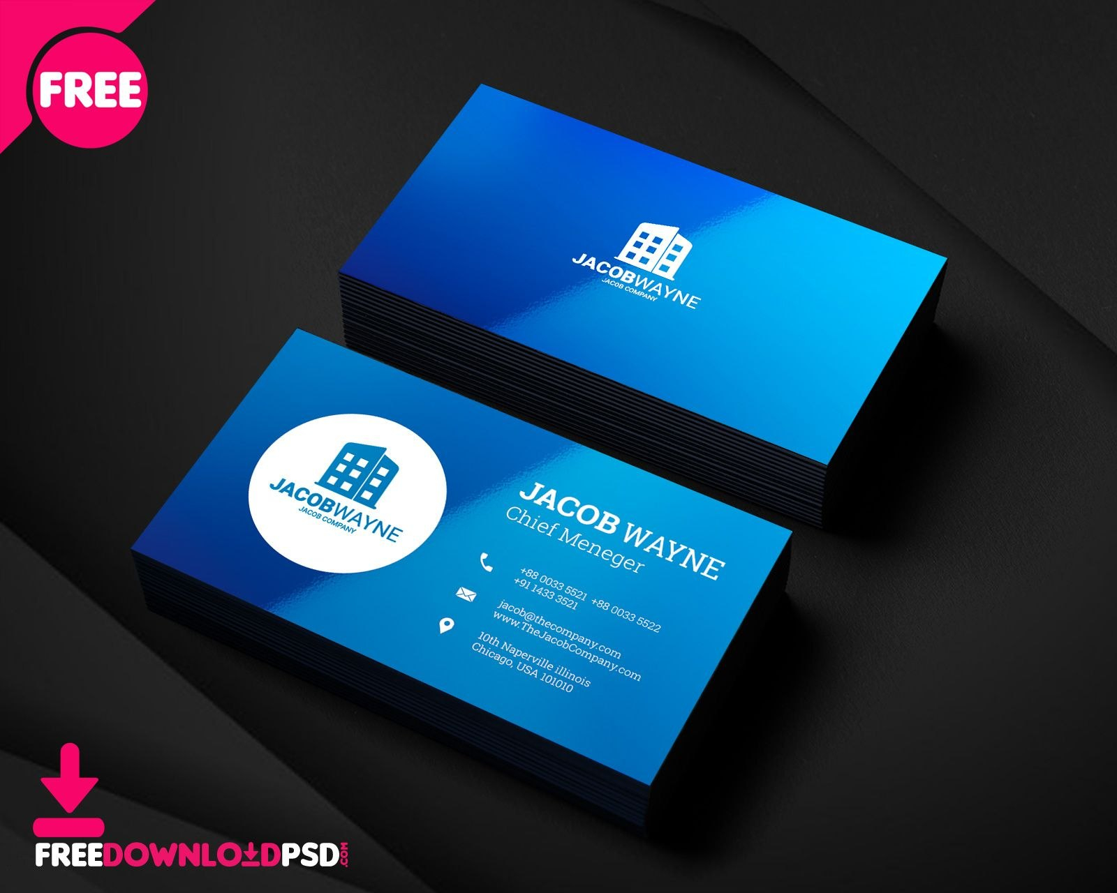 Real Estate Business Card Psd Free Real Estate Business Card intended for Calling Card Psd Template