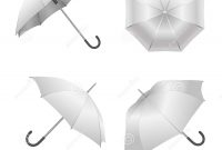 Realistic Detailed D White Blank Umbrella Template Mockup Set within Blank Umbrella Template