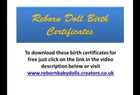 Reborn Dolls Birth Certificates You Can Download A Small Selection throughout Baby Doll Birth Certificate Template