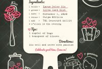 Recipe Card Creative Wedding Invitation Design With Cooking Concept pertaining to Recipe Card Design Template