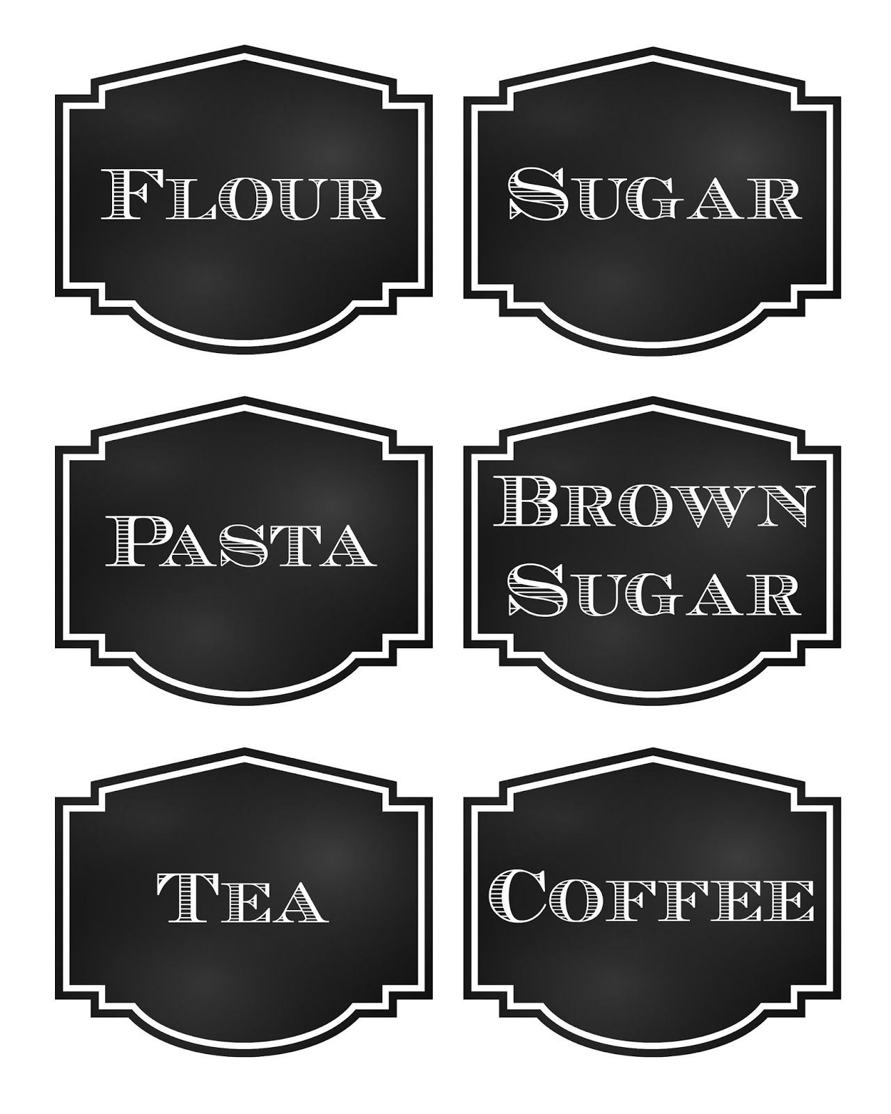 Reorganized Simplicity Free Printable Chalkboard Style Pantry with Pantry Labels Template