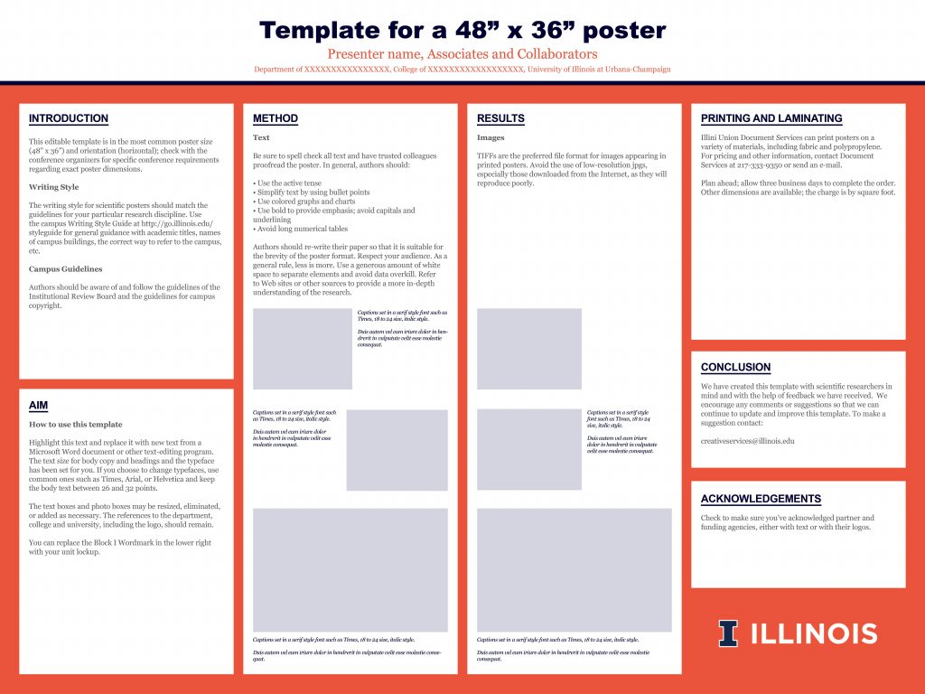 Research Poster Campus Templates Public Affairs Illinois For Powerpoint Poster Template A0 10 0926