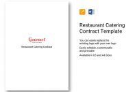 Restaurant Catering Contract Template In Word Apple Pages in Catering Contract Template Word