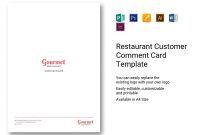 Restaurant Customer Comment Card Template In Psd Word Publisher pertaining to Restaurant Comment Card Template