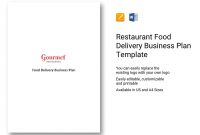 Restaurant Food Delivery Business Plan Template In Word Apple Pages for Food Delivery Business Plan Template