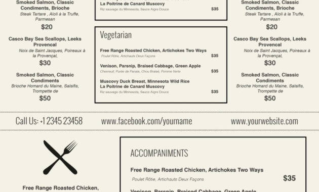 Restaurant Menu Template Word  Simple Template Design throughout Free Cafe Menu Templates For Word