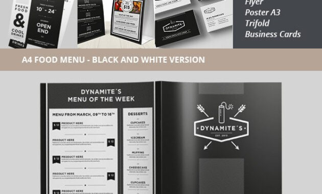 Restaurant Menu Templates With Creative Designs for Product Menu Template