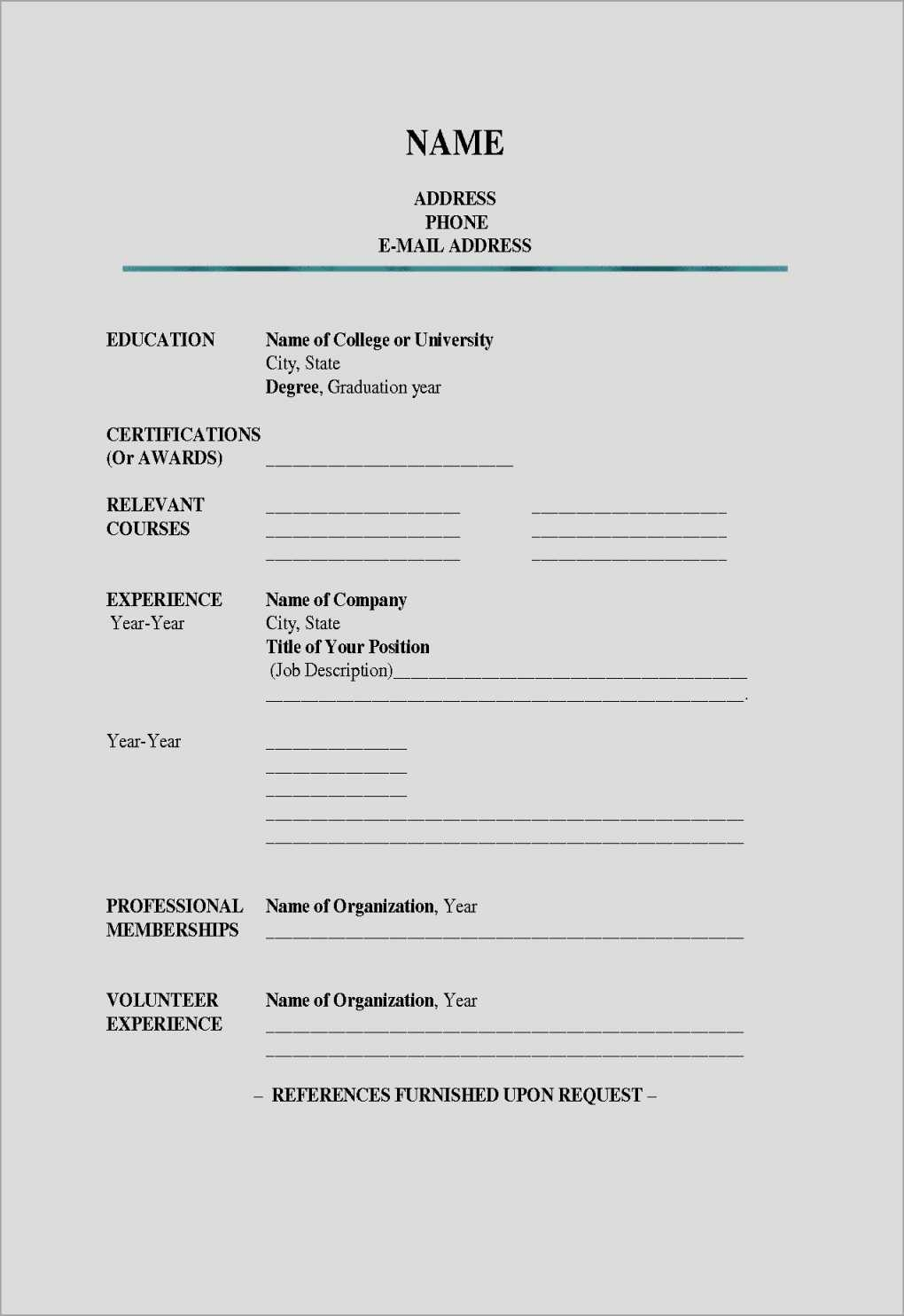 Resume Template To Fill In Fill In Resume Inspirational Fill In The within Free Bio Template Fill In Blank
